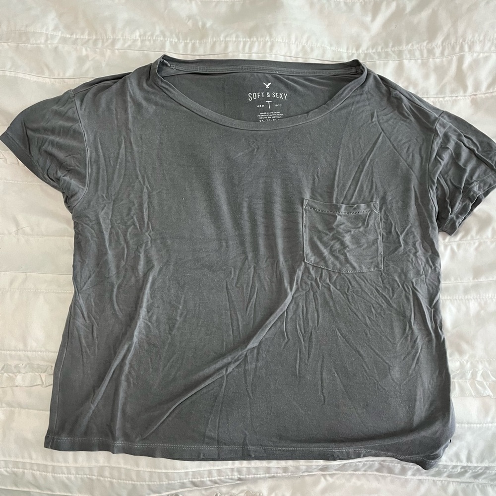 Grey american eagle soft and sexy tee